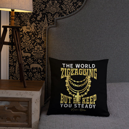 The World Zig Zag Going Pillow