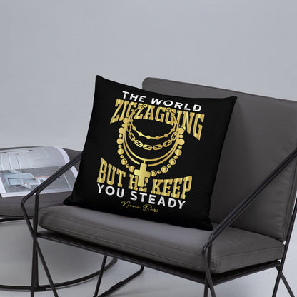 The World Zig Zag Going Pillow