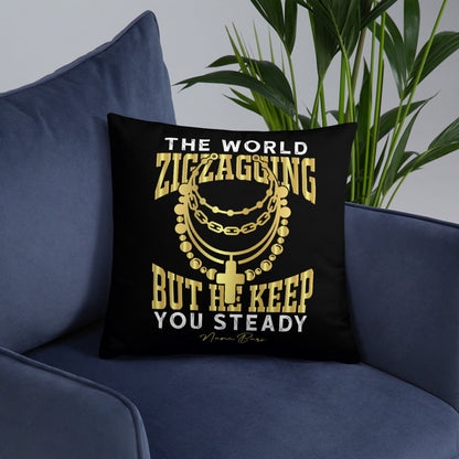 The World Zig Zag Going Pillow