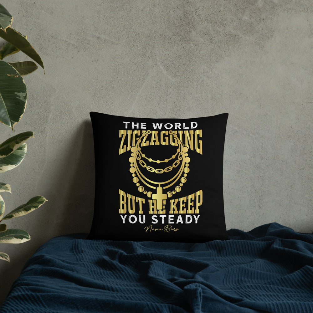 The World Zig Zag Going Pillow