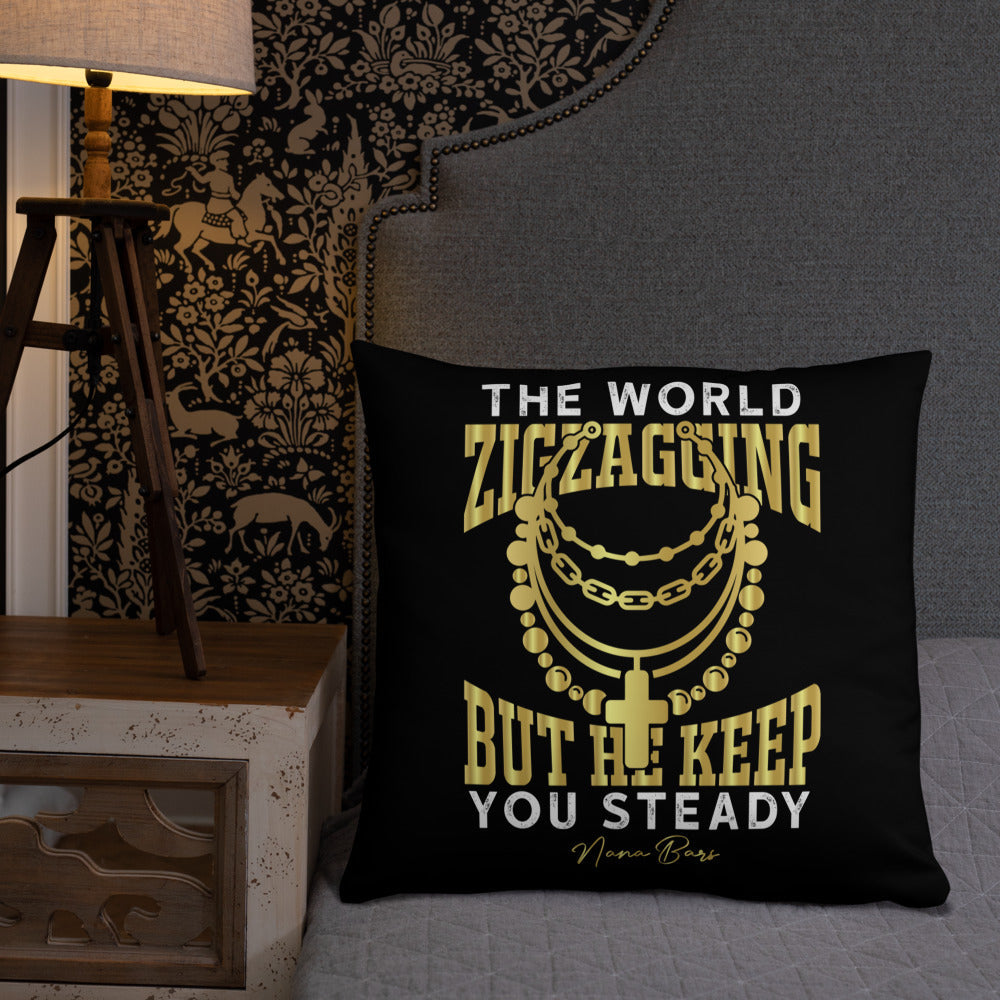 The World Zig Zag Going Pillow