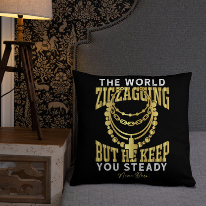 The World Zig Zag Going Pillow