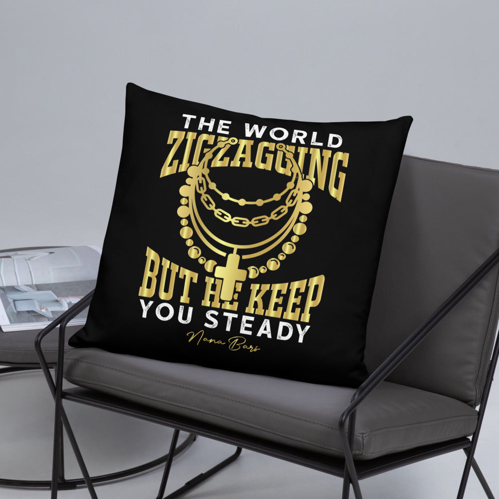 The World Zig Zag Going Pillow