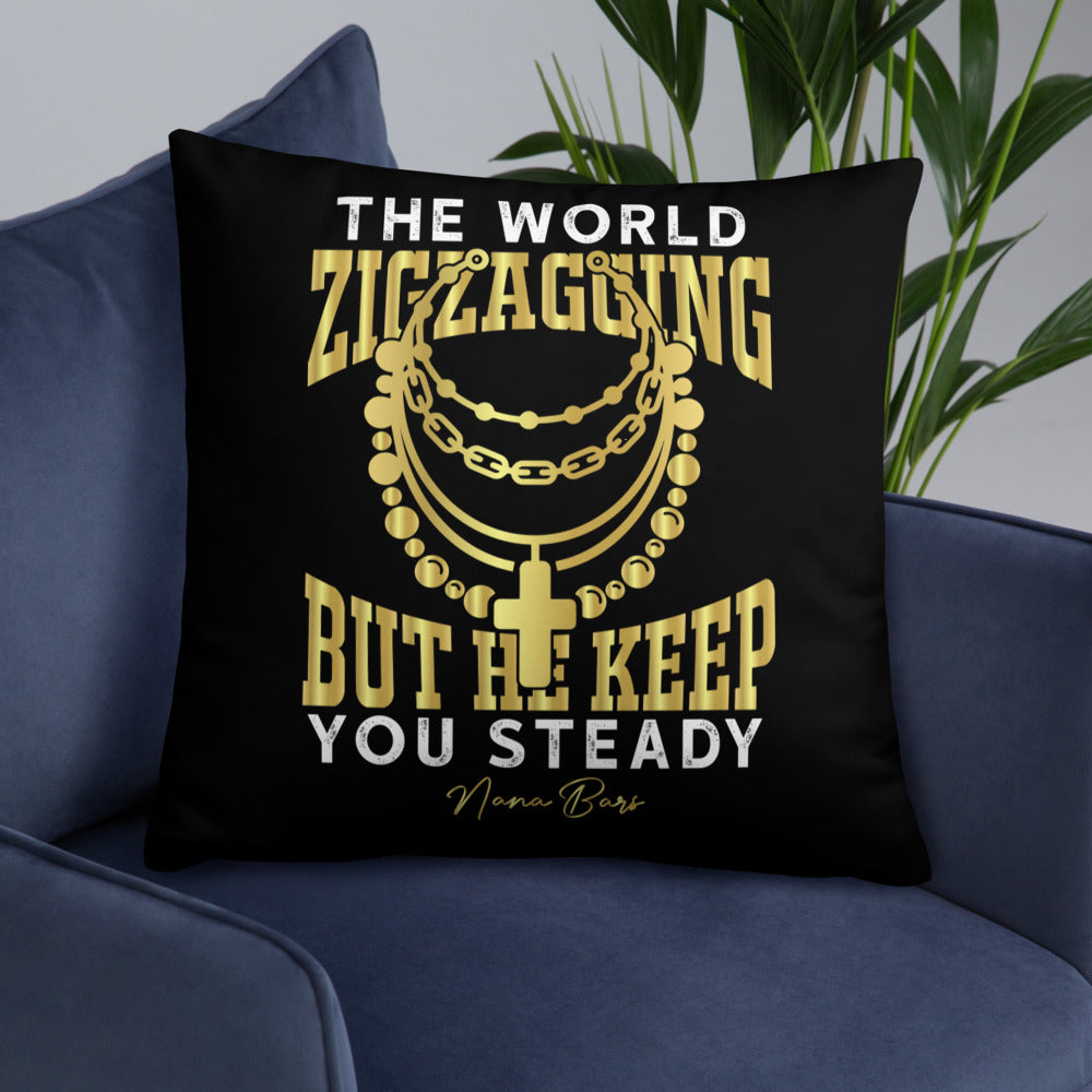 The World Zig Zag Going Pillow