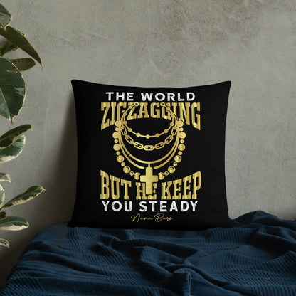 The World Zig Zag Going Pillow