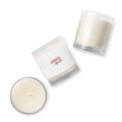 Glass jar soy wax candle - Jesus is for Real