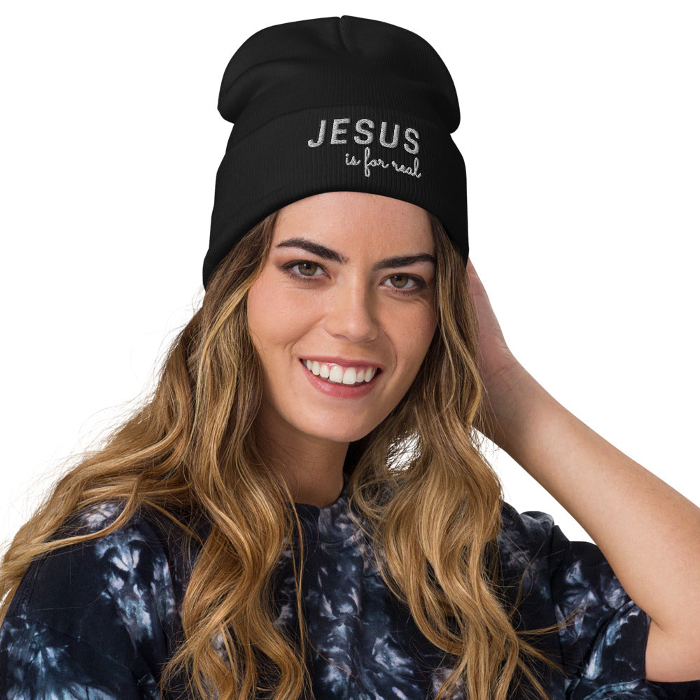 Jesus Is Real Embroidered Beanie