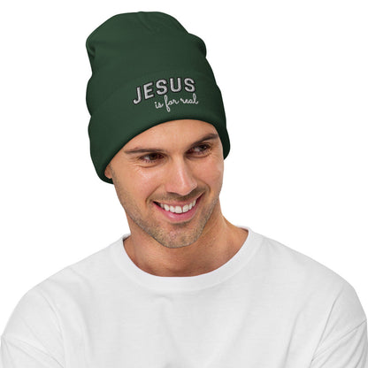 Jesus Is Real Embroidered Beanie