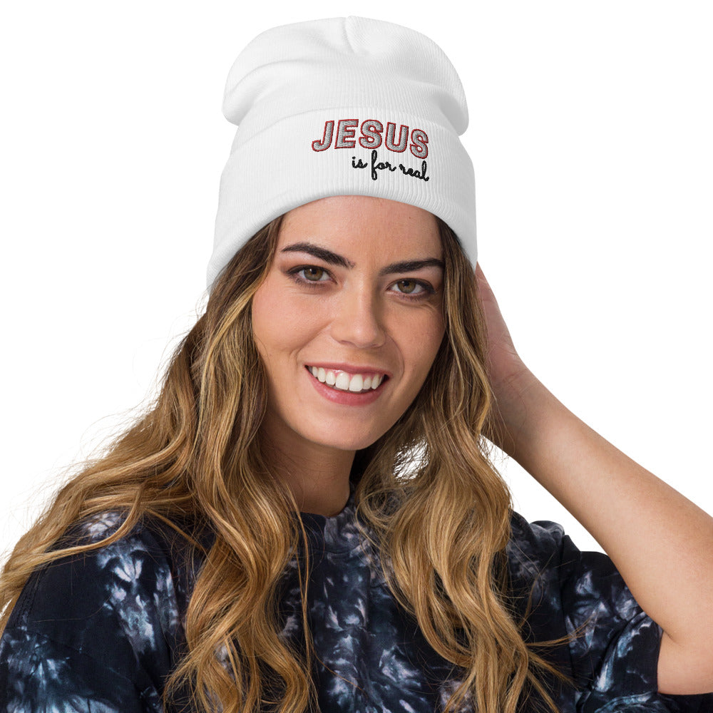 Jesus Is Real Embroidered Beanie