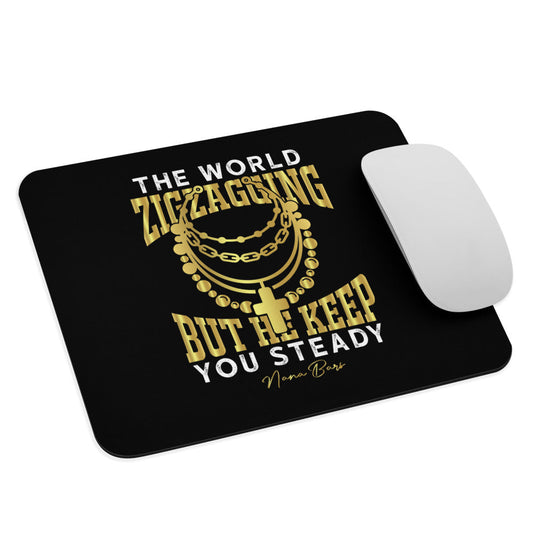 The World Zig Zag Going Mouse pad