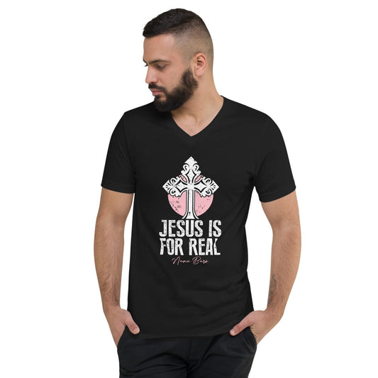 Jesus Is For Real Men's V-Neck T-Shirt