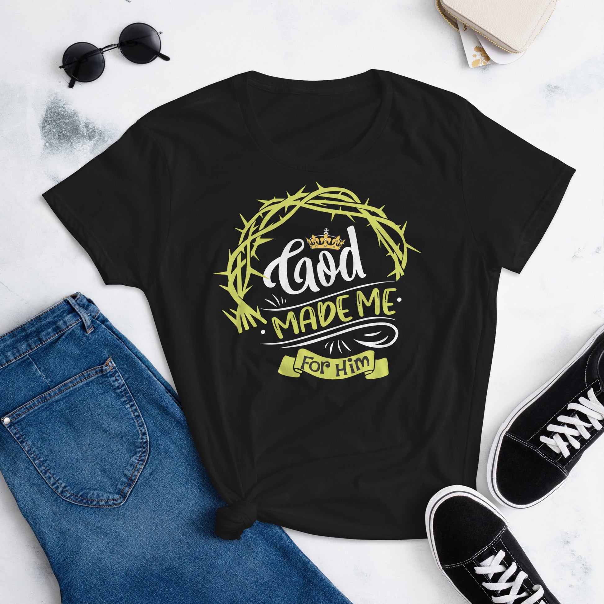 God made me for him (style 4) - Short sleeve t-shirt