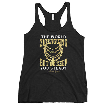 The World Zig Zag Going Women's Racerback Tank